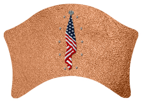 DABAN-421-SH-CP Flag at Rest Shimmer Copper